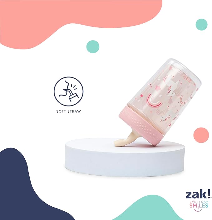 Zak Designs Peppa Pig Capri Toddler Tumblers For Travel or At Home, 9oz 2-Pack Double Wall Plastic Sippy Cups With Leak-Proof Design is Perfect For Kids (Peppa and Friends) - Image 5
