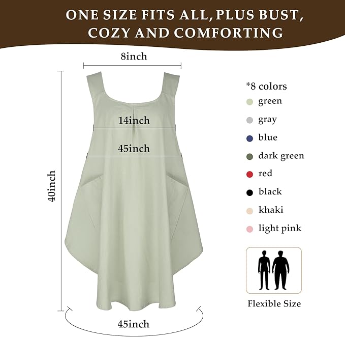 Apron for Women with Pocket Cotton Linen, Japanese Cross Back Apron for - Image 2