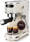 Neretva Espresso Machine 20 Bar Super Compact Espresso Coffee Machine-Beige by CreativelyAesthetic