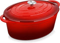 Velaze 7.5 QT Enameled Oval Dutch Oven Pot by Velaze