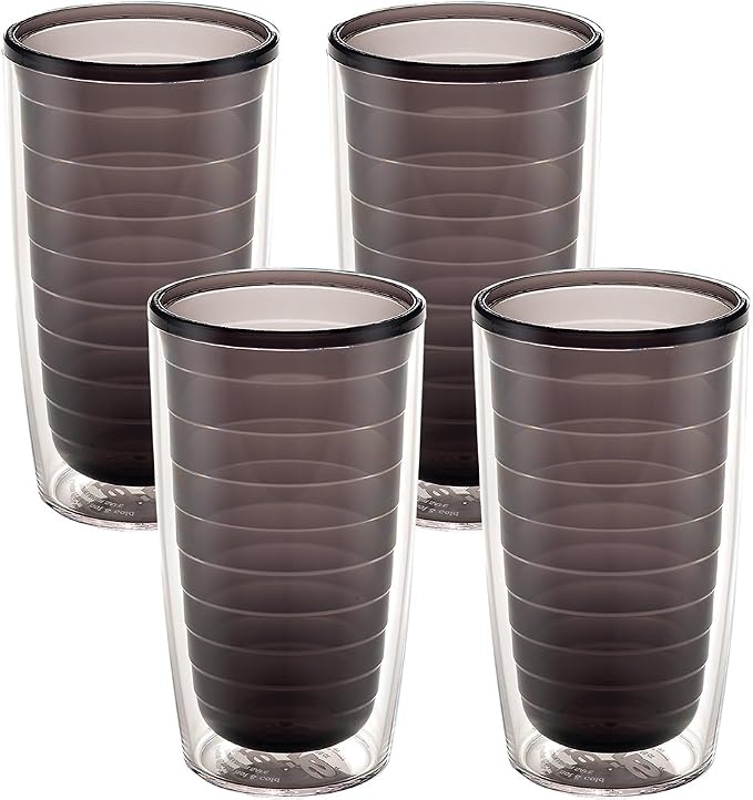 Tervis Clear & Colorful Tabletop Made in USA Double Walled Insulated Tumbler Travel Cup Keeps Drinks Cold & Hot, 16oz - 4pk, Quartz - Image 2