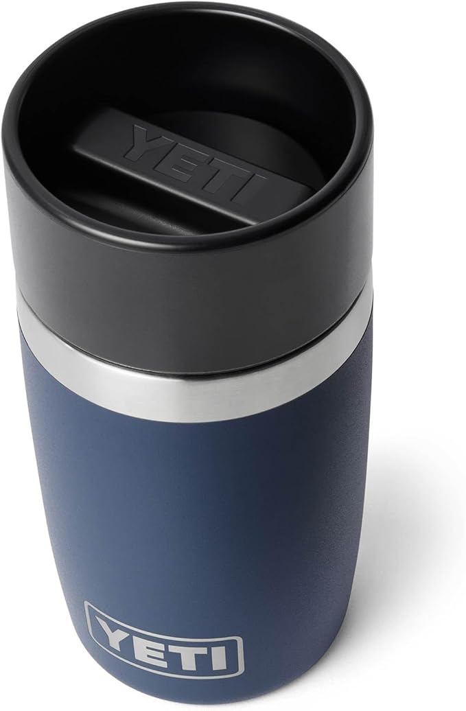 YETI Rambler 8 oz Travel Bottle, Stainless Steel, Vacuum Insulated with Leakproof Commuter Cap, Navy - Image 7