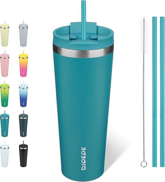 BJPKPK 26oz Tumbler With lid And Straw Stainless Steel Travel Coffee Mug Insulated Tumblers Cups,Laguna by BJPKPK