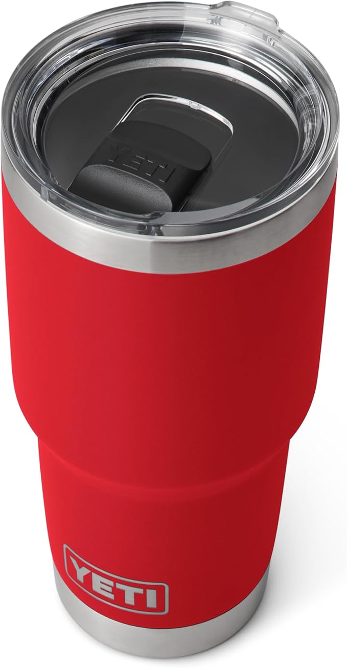 YETI Rambler 30 oz Tumbler, Stainless Steel, Vacuum Insulated with MagSlider Lid, Rescue Red - Image 3