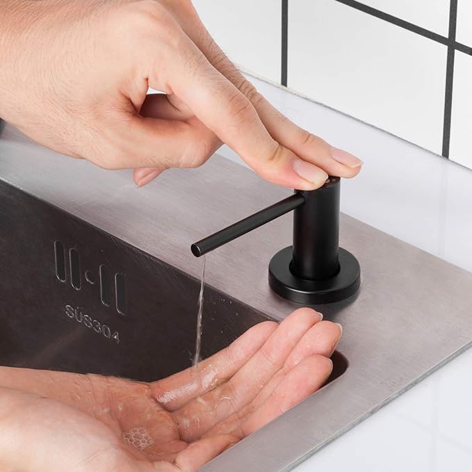 Matte Black Kitchen Sink Soap Dispenser GAPPO Countertop Pump Hand Lotion Built - Image 4