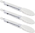 7 inch Cooking Tongs, MSY BIGSUNNY Set of 3 Mini Kitchen Tongs Silicone Serving by MSYBIGSUNNY