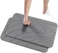 JUERLEN 2 Pack Diatomaceous Earth Shower Mat, Stone Bath Mat, Nonslip Super by JUERLEN