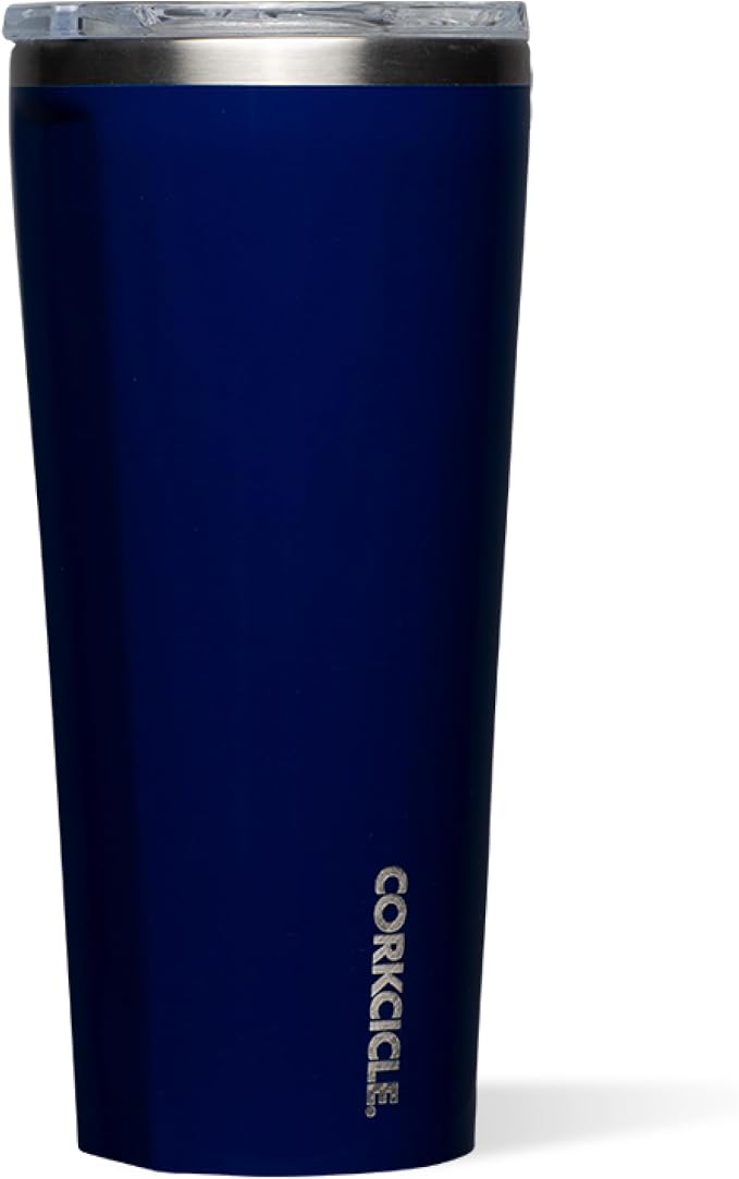 Corkcicle Classic Tumbler - Keeps Drinks Cold for 9 Hours & Hot for 3 - Triple-Insulated Stainless Steel - Holiday Tumbler Gift - 16 oz - Gloss Midnight Navy by Corkcicle