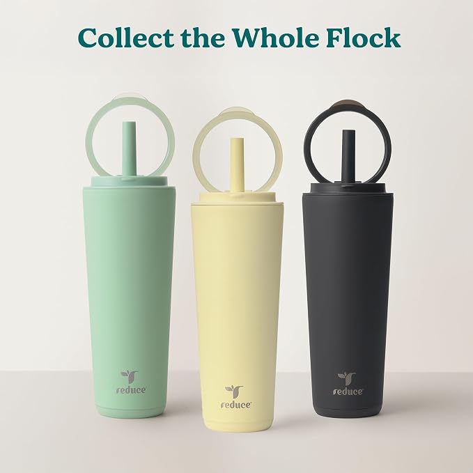 REDUCE Halo 24 oz Stainless Steel Vacuum Insulated Tumbler - Spill Proof Travel Mug with Flip Handle Lid - Keeps Drinks Cold for 32 Hrs - Dishwasher Safe - Cupholder Friendly - Glacier - Image 7