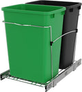 Rev-A-Shelf RV-18KD-1918C-S Double Pullout Trash Can by Rev-A-Shelf