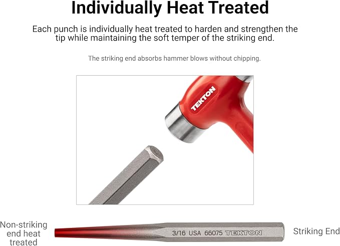 TEKTON 3/32 Inch Solid Punch | 66072 | Made in USA - Image 3