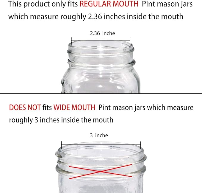 Amolliar Mason Jar Liquid Soap Dispenser Lids, 304 Stainless Steel Pump16oz - Image 7