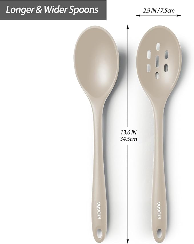 Silicone Slotted Spoons for Cooking - Image 2