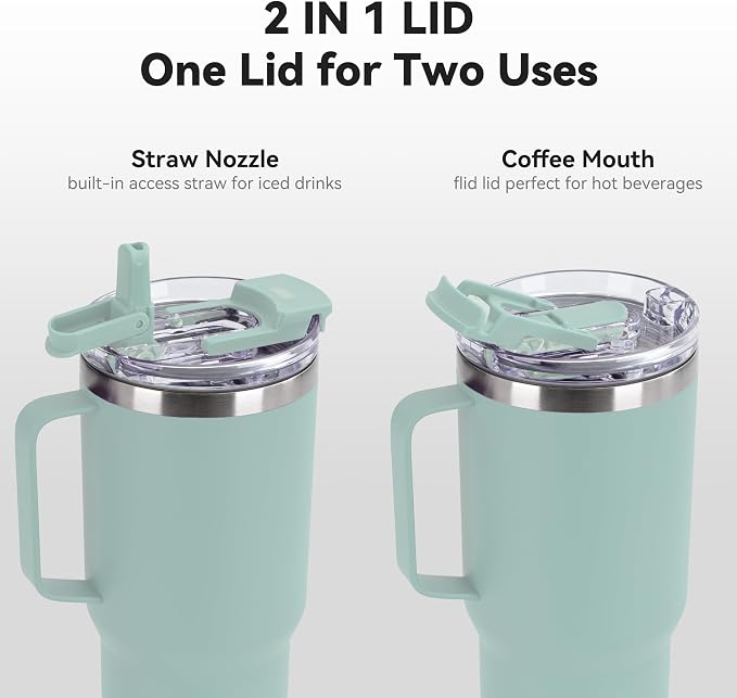 HASLE OUTFITTERS 30oz Tumbler Bulk with Handle, Insulated Travel Coffee Mug Set with Handle Leak-Proof Double Wall Stainless Steel Vacuum Tumblers Pack Metal Cup for Hot and Cold Drink - Image 2