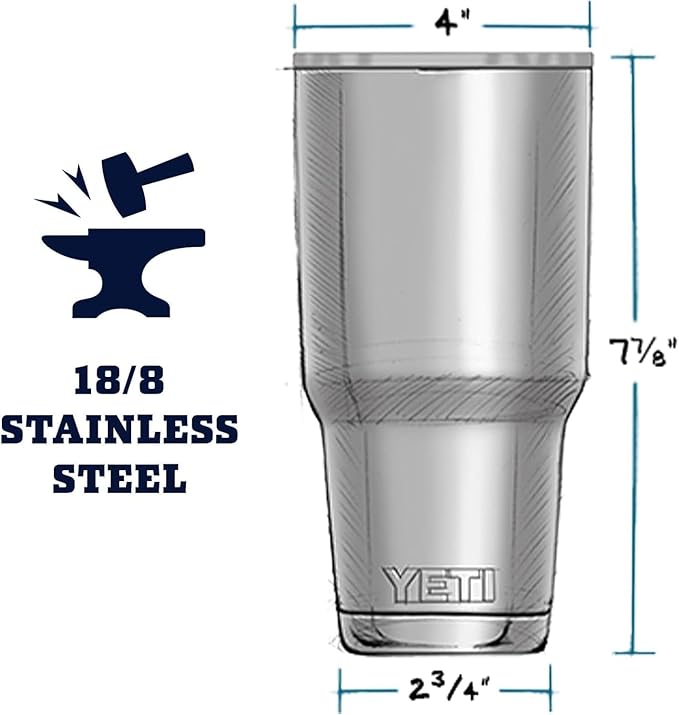 YETI Rambler 30oz with MagSlider Lid, White - Image 2
