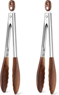 Baderke 2 Pcs Kitchen Tongs for Cooking Wooden Utensil Set Salad Tongs by Baderke