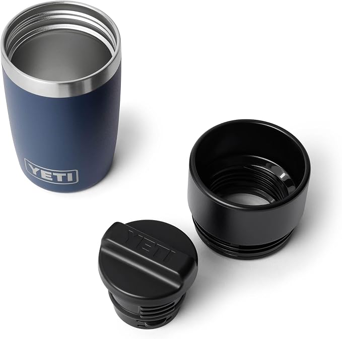 YETI Rambler 8 oz Travel Bottle, Stainless Steel, Vacuum Insulated with Leakproof Commuter Cap, Navy - Image 3