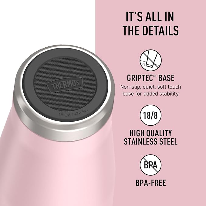 THERMOS ICON SERIES, Stainless Steel Tumbler, Sunset Pink, 16 oz - Image 4