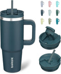 BJPKPK 30 oz Tumbler With Handle Insulated Tumblers With Lid And Straw Stainless Steel Thermal Cup,Navy Blue by BJPKPK