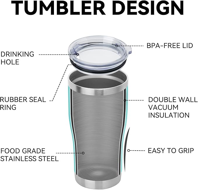 DOMICARE 20oz Tumbler with Lid Stainless Steel Tumblers Bulk, Double Wall Vacuum Insulated Coffee Travel Mug Powder Coated Tumbler, 12 Count (Pack of 1) Light Blue - Image 4