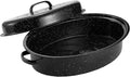 Granite Roasting Pan, Medium 15.7” Enameled Roasting Pan by Kendane