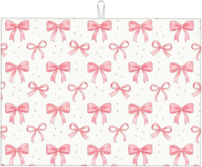 Bow Dish Drying Mat, for Kitchen Counter Microfiber Absorbent by Vodbne