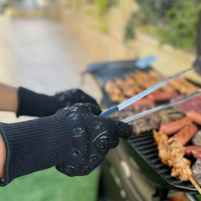 Grill Armor Oven Gloves with Fingers – Extra Long Cuff, 932°F Heat, Fire & Cut - Image 2