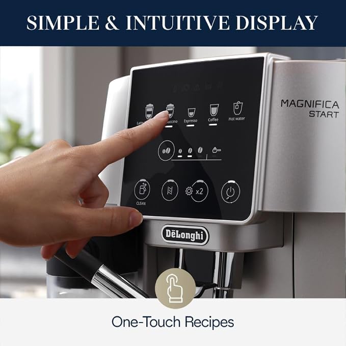 De'Longhi Magnifica Start Automatic Espresso Machine, Milk Frother, Silver - Image 2