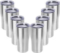 DOMICARE 20oz Tumbler with Lid Stainless Steel Tumblers Bulk, Double Wall Vacuum Insulated Coffee Travel Mug, 8 Count (Pack of 1) Stainless Steel by VisittheDOMICARE