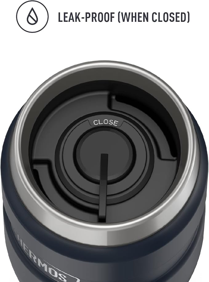 THERMOS Stainless King Travel Tumbler, 16 Ounce, Vacuum-Insulated | Midnight Blue | Pack of 4 - Image 3