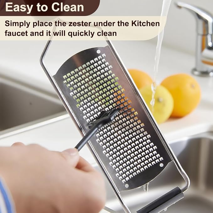 Upgraded Lemon Zester & Cheese Grater, Food Grade Stainless Steel None-Slip - Image 7