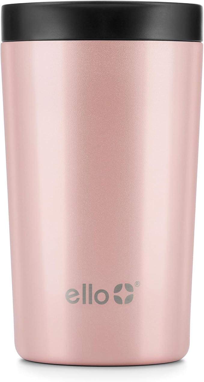Ello Jones Stainless Steel Travel Coffee Mug - Travel Tea Mug, 11oz, Rosegold by Ello