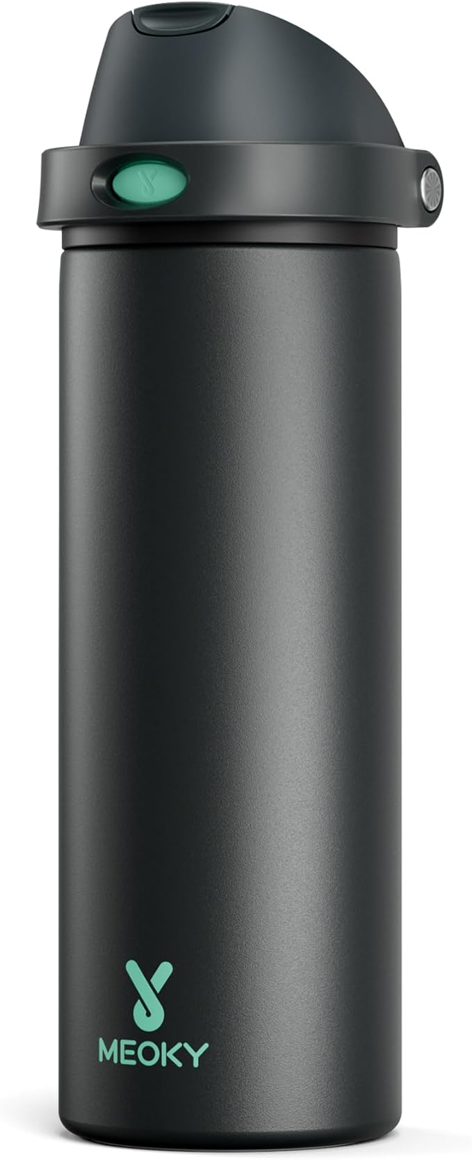 24 oz Insulated Water Bottle for Sports: Meoky Stainless Steel Water Bottle with 2-in-1 Straw and Spout Lid - Leak Proof, Cold for 24 Hours, Fits in Car Cup Holder, BPA-Free for Travel Gym, Foggy Tide by MEOKY