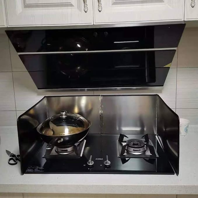 4 Sided Stainless Steel Oil Splatter Guard, Grease Splatter Screen, Stove - Image 6
