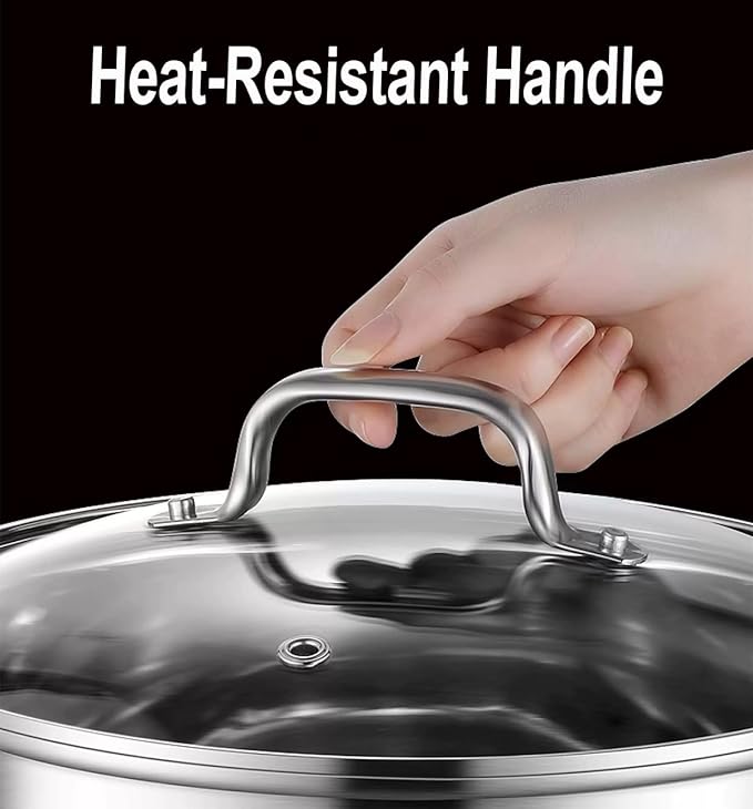 Stainless Steel Stock Pot, 12 Quart Heavy Duty Induction-Compatible - Image 7