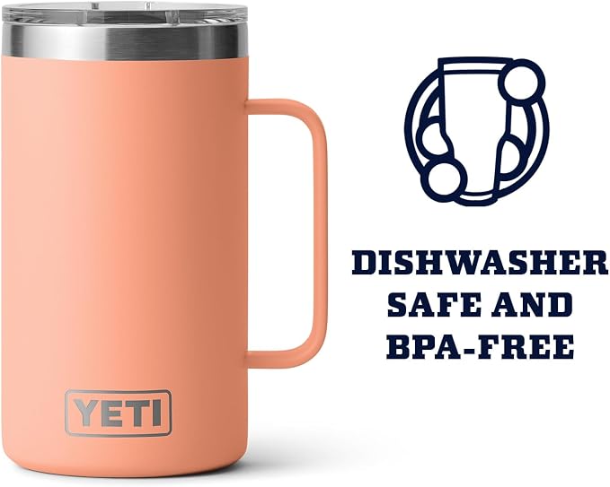 YETI Rambler 24 oz Mug, Vacuum Insulated, Stainless Steel with MagSlider Lid - Image 3