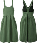Uaussi Cotton Linen Apron Cross Back Work Apron by Uaussi