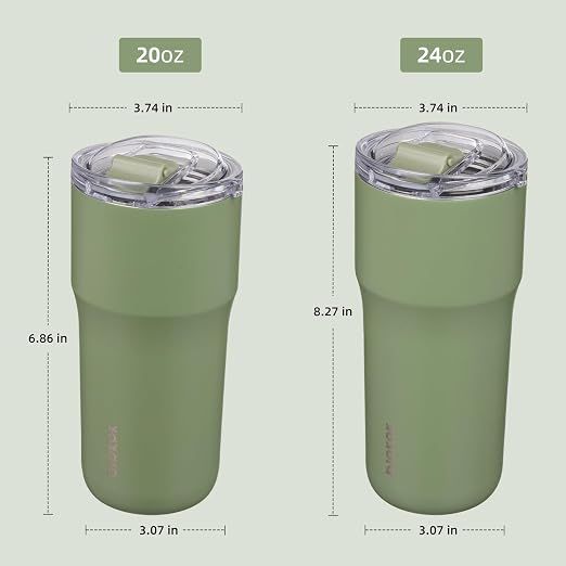 BJPKPK Insulated Tumbler,20oz Stainless Steel Tumbler with lid,Double Wall Travel Coffee Mug Thermal Cup,Keep Drinks Cold and Hot,Forest Green - Image 5