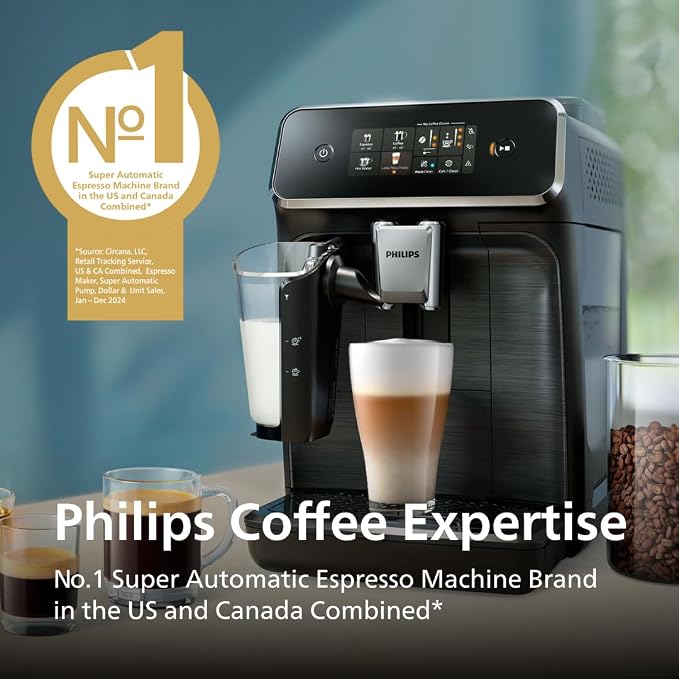 PHILIPS 3300 Series Fully Automatic Espresso Machine, LatteGo Milk System - Image 7
