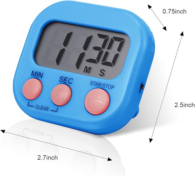 Digital Kitchen Timer Magnetic Countdown Timer Kitchen Loud Alarm Stopwatch - Image 3