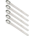 5PCS 1/2tsp Single Measuring Spoon, Stainless Steel Long Handle Individual by BERYLER
