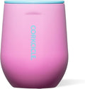 Corkcicle Stemless Wine Tumbler - Keeps Drinks Cold for 6 Hours - Triple-Insulated Stainless Steel - Non-Slip Base - Summer Drinkware Gift - Keeps Drinks Ice Cold - 12 oz - Pink Pop by Corkcicle