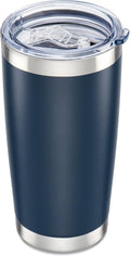 20 oz Tumbler with Lid Stainless Steel Double Wall Vacuum Insulated Tumblers Powder Coated Cups Travel Mug Keep Drinks Cold and Hot, Navy by Orebigo