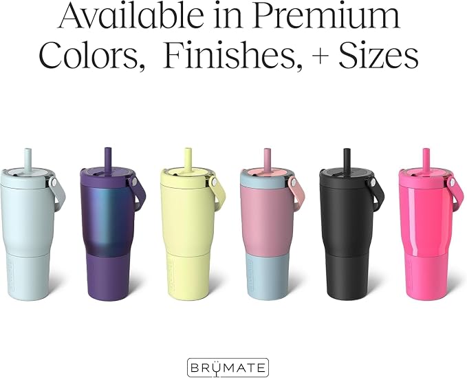 BrüMate Resa 25oz 100% Leakproof Travel Tumbler w/Handle & Straw | Flexible SoftSip Straw | Silicone Sleeve for Durability | Stainless Steel | Cup Holder & Travel Friendly Water Bottle (Glacier) - Image 4