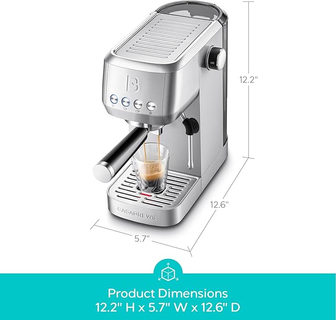CASABREWS 3700 Essential Stainless Steel Espresso Machine with Steam Wand - Image 7