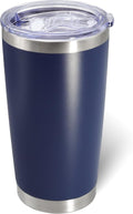 AIANJI 20oz Tumbler Bulk Stainless Steel Tumblers with Lid Vacuum Insulated Double Wall Travel Coffee Mug Powder Coated Tumbler Cup for Hot and Cold Drinks(Navy Blue, 1 pack) by AIANJI