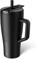 BrüMate Era Flip 30oz Tumbler with 100% Leakproof Covered Straw Lid | Hygienic Covered Straw | Insulated Stainless Steel Water Bottle with Handle | Cup Holder Friendly | BPA-Free (Matte Black) by Br%C3%BCMate