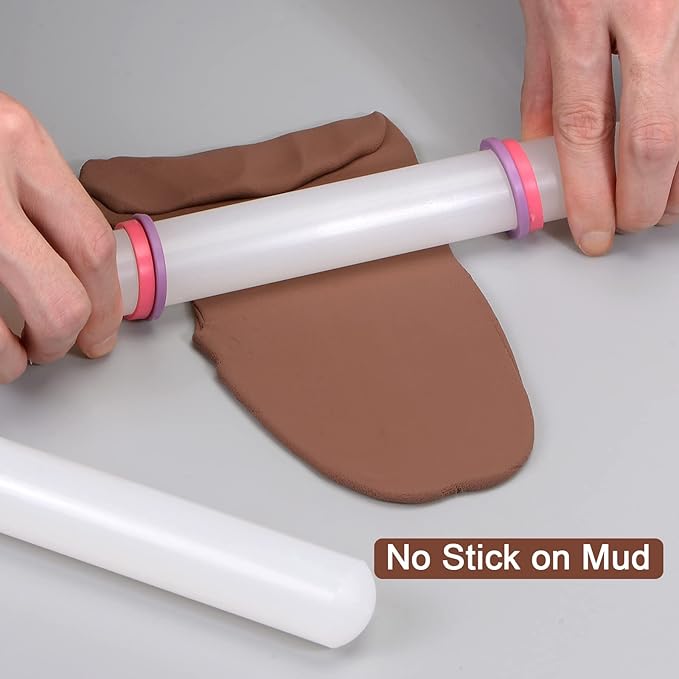 HARFINGTON Fondant Rolling Pin 20 Inch x 0.98 Inch Adjustable Guide Rings - Image 5
