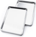 KITCHENATICS Quarter Sheet Baking Pans, 1060 Solid Aluminum Cookie Sheet Set by KITCHENATICS
