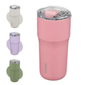 BJPKPK Insulated Tumbler,20oz Stainless Steel Tumbler with lid,Double Wall Travel Coffee Mug Thermal Cup,Keep Drinks Cold and Hot,Pink by BJPKPK